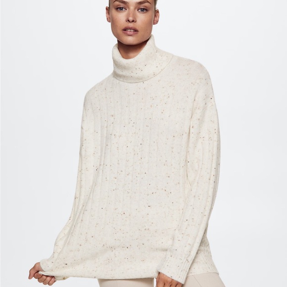 Mango Fleece Turtleneck Sweater - Picture 2 of 12